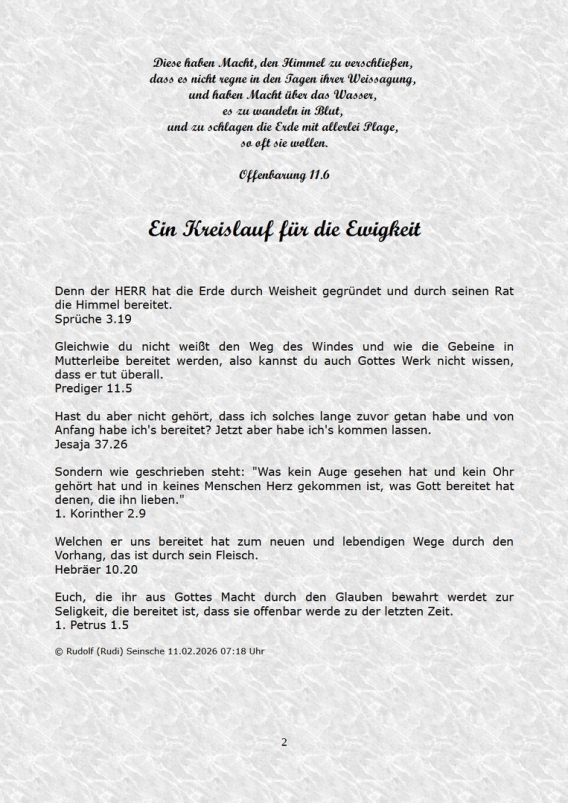 Es gibt jedoch auch den Kreislauf für die Ewigkeit